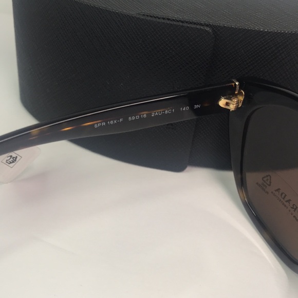 New Authentic PRADA  Acetate Sunglasses SPR 16X Tortoise - Picture 13 of 13